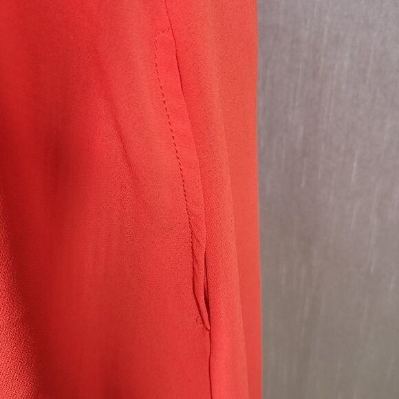 ADRIENNE Red Strappy Little Flowy Mini Dress Small - Picture 3 of 7